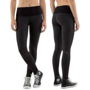 Lululemon Wunder Under Pant Wee Stripe Heathered Black / Black 6